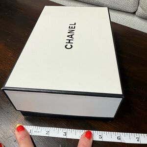CHANEL Classic White Box with Black Trim